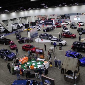Cincinnati Auto Expo, Cincinnati Auto Expo show floor wth selection of vehicles